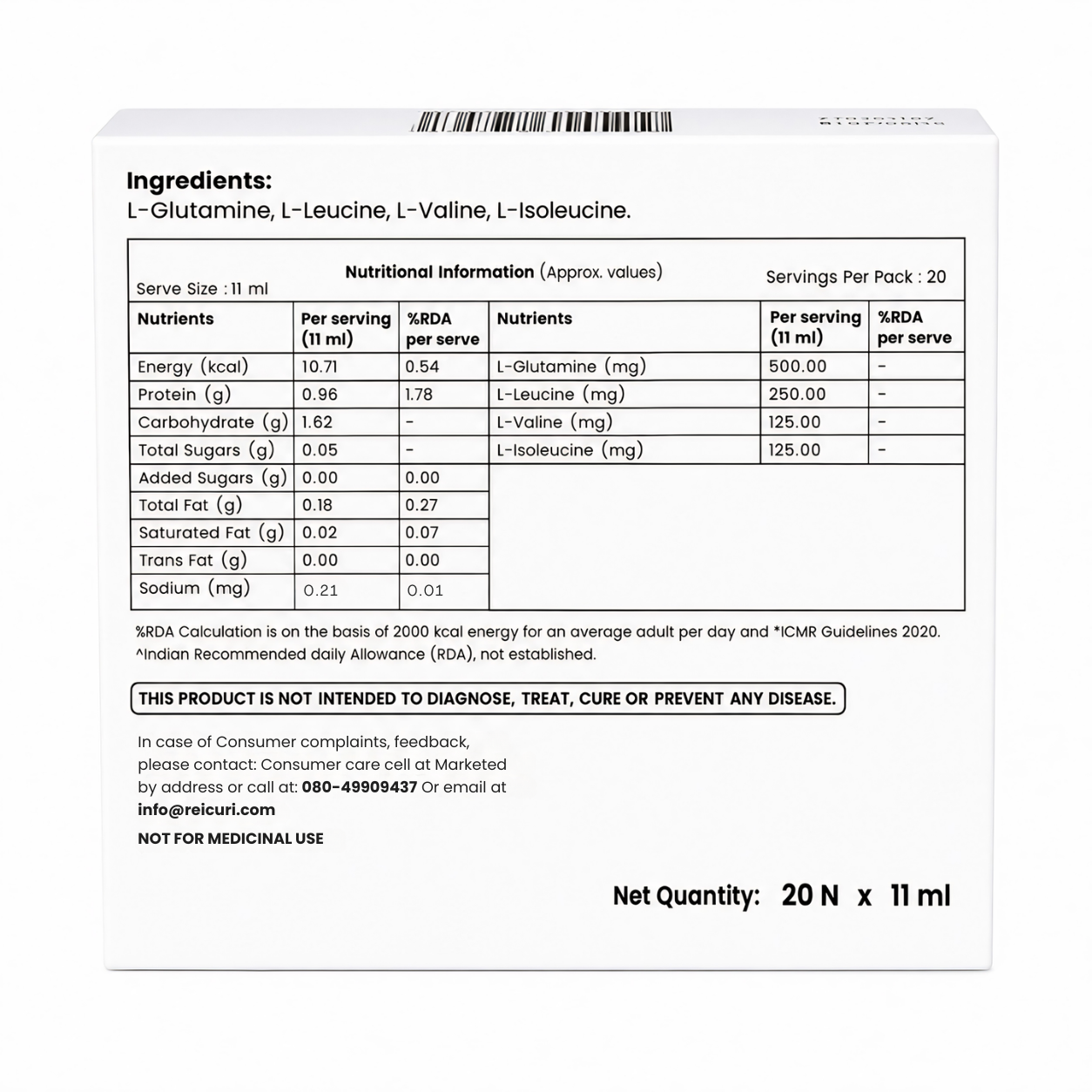 Reicuri BCAA + Glutamine