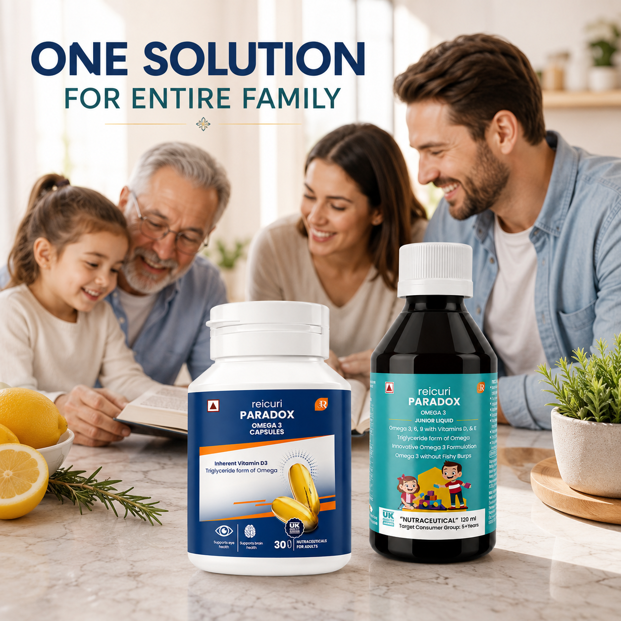 reicuri Omega 3 Capsules + reicuri Omega 3 Junior Liquid