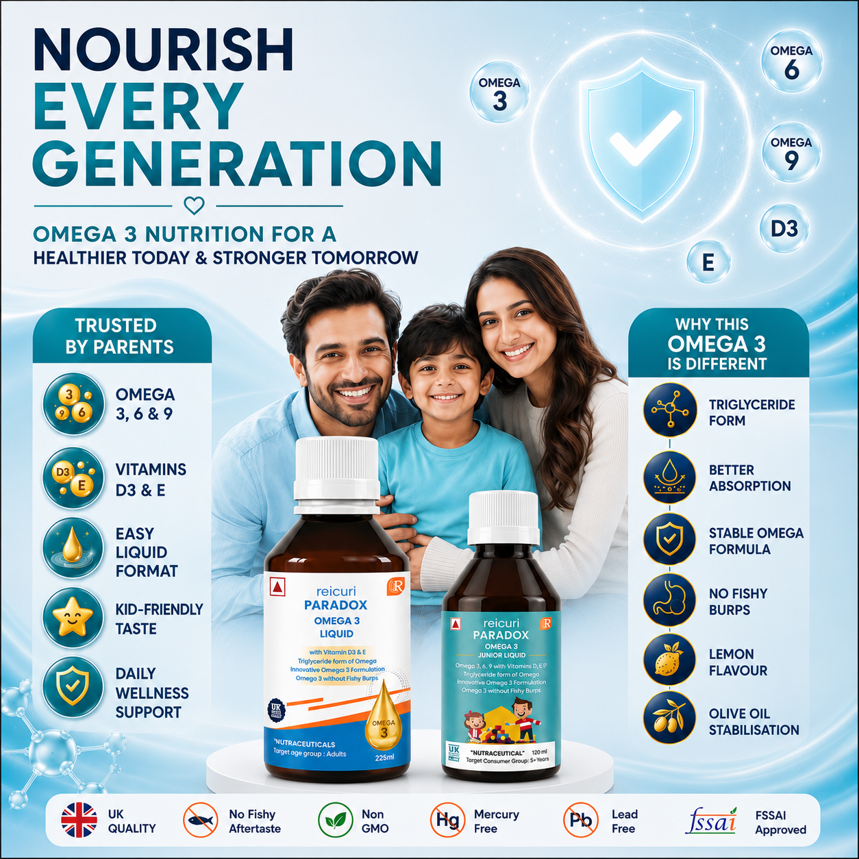 reicuri Omega 3 Liquid + reicuri Omega 3 Junior Liquid